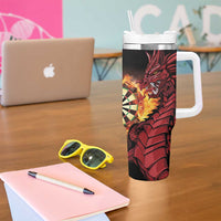 Wales Darts Personalised Tumbler With Handle Red Dragon Cymru Am Byth - Wonder Print Shop