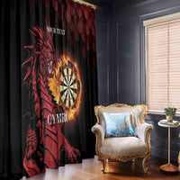 Wales Darts Personalised Window Curtain Red Dragon Cymru Am Byth - Wonder Print Shop