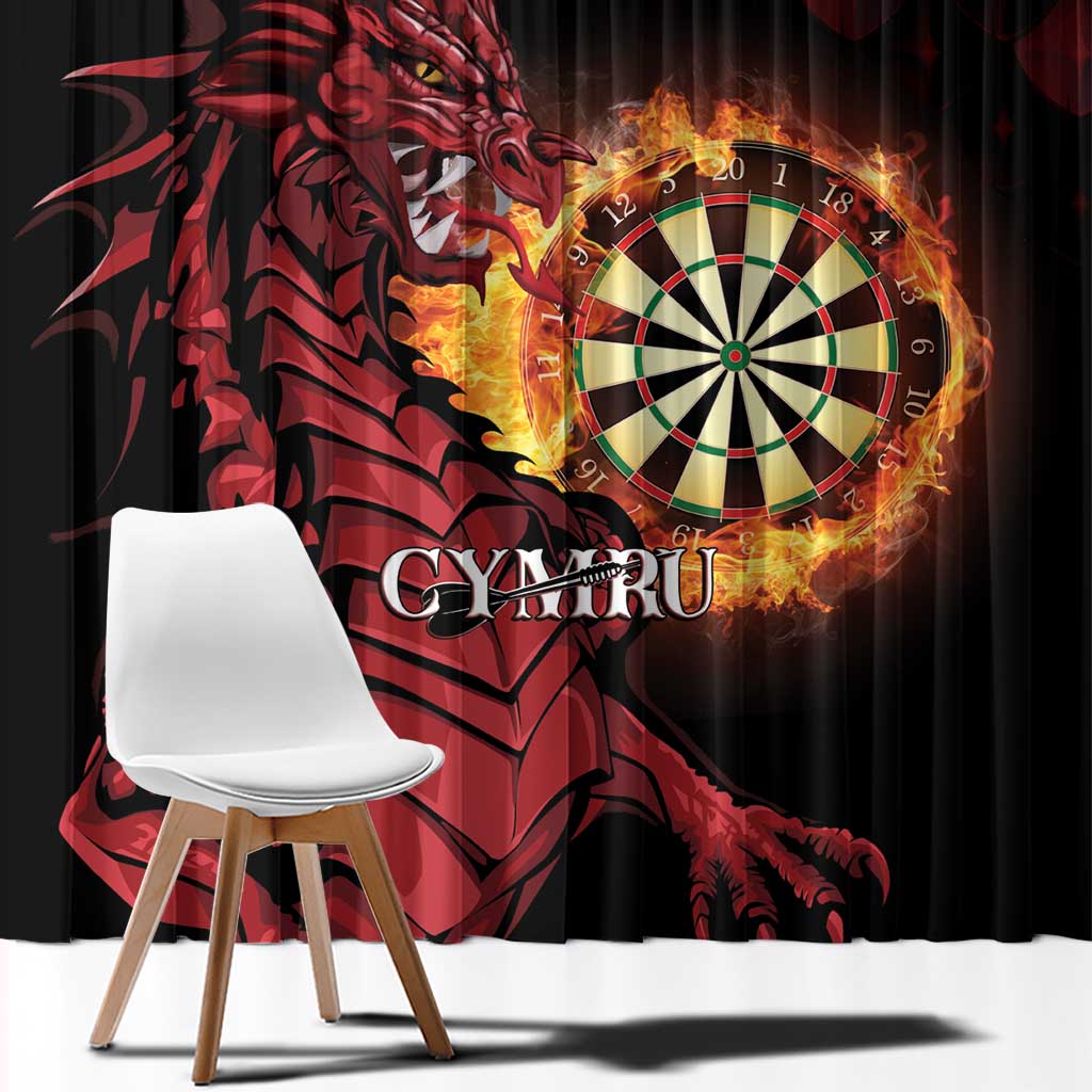 Wales Darts Personalised Window Curtain Red Dragon Cymru Am Byth - Wonder Print Shop