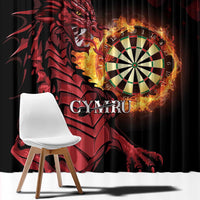 Wales Darts Personalised Window Curtain Red Dragon Cymru Am Byth - Wonder Print Shop