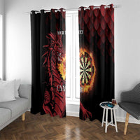 Wales Darts Personalised Window Curtain Red Dragon Cymru Am Byth - Wonder Print Shop