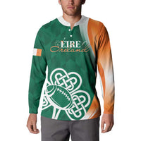 Éire Rugby Celtic Shamrock Button Sweatshirt Ireland's Call