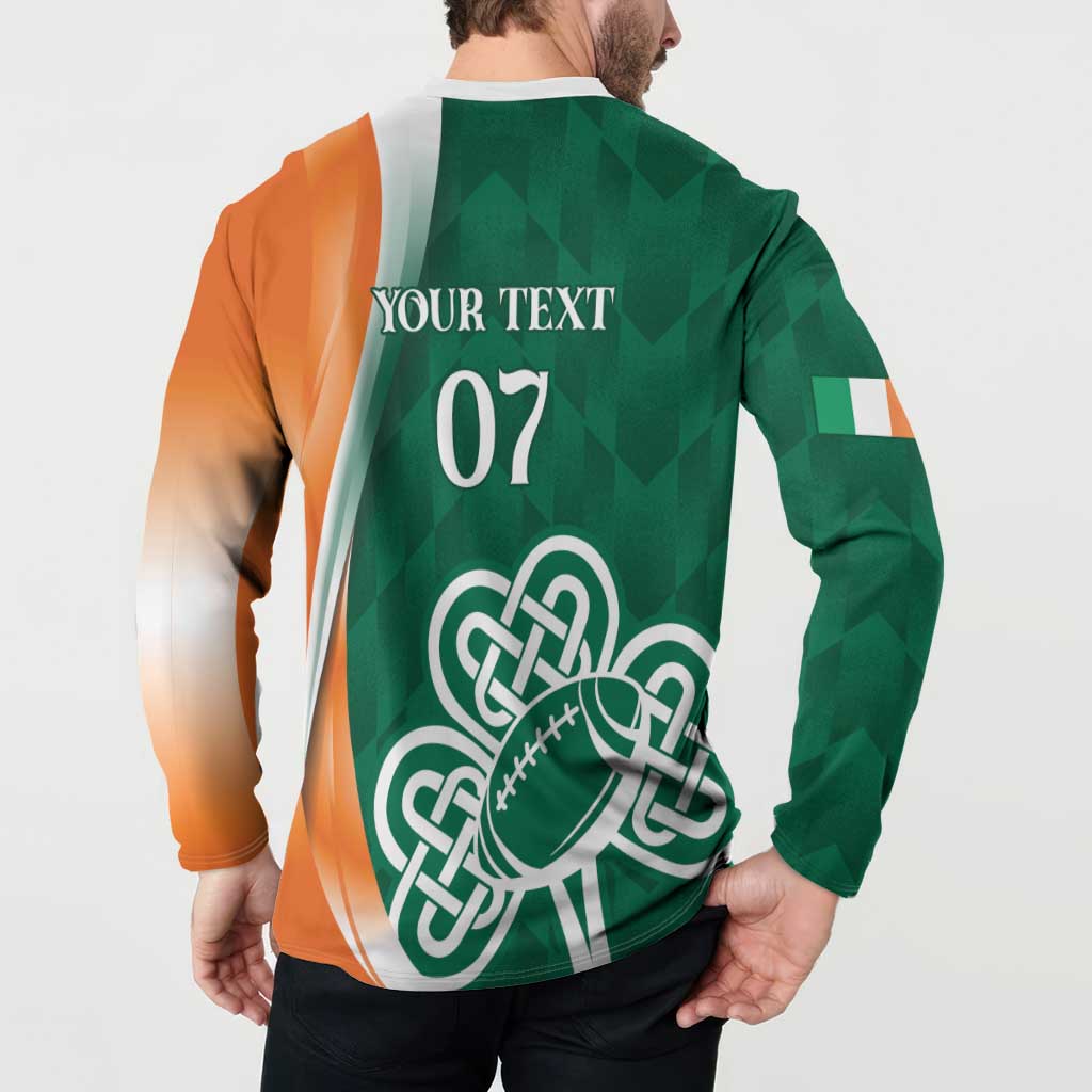 Éire Rugby Celtic Shamrock Button Sweatshirt Ireland's Call