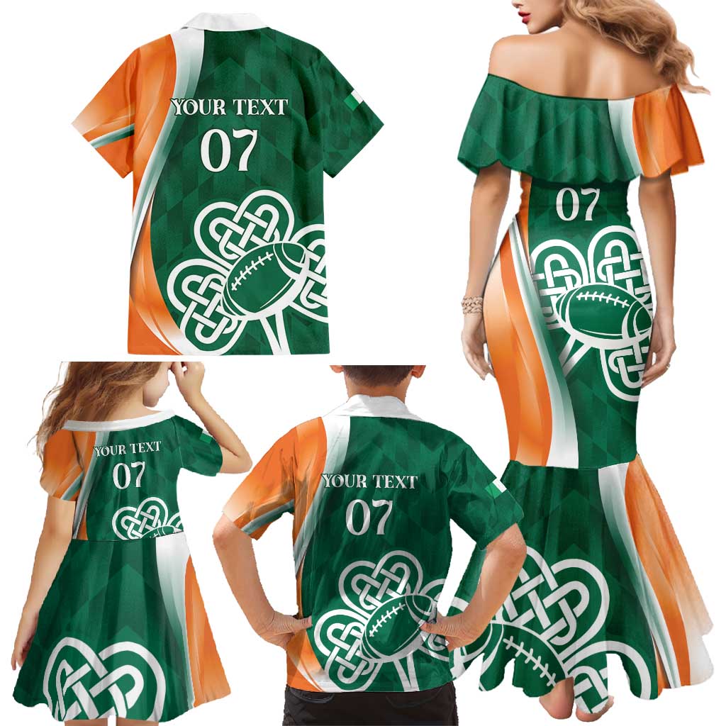 Éire Rugby Celtic Shamrock Family Matching Mermaid Dress and Hawaiian Shirt Ireland's Call