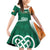 Éire Rugby Celtic Shamrock Family Matching Off Shoulder Short Dress and Hawaiian Shirt Ireland's Call