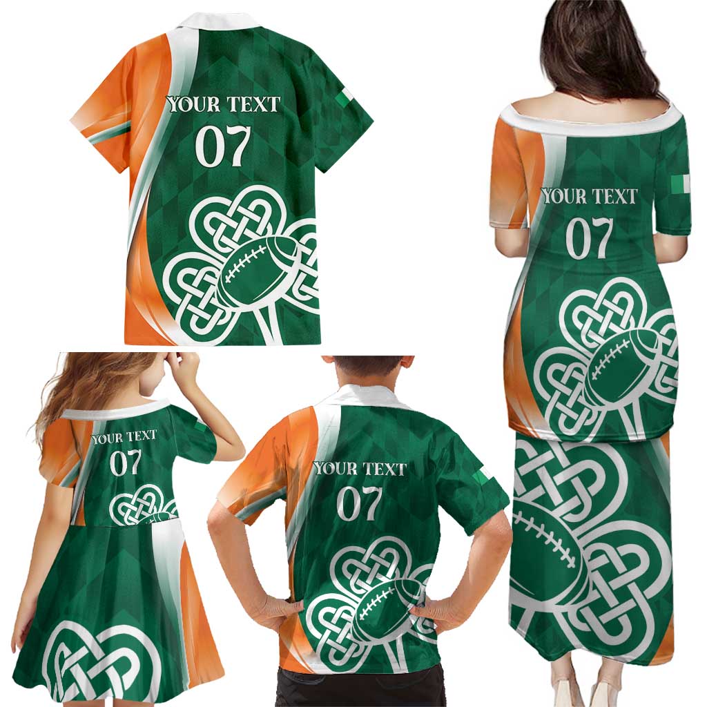 Éire Rugby Celtic Shamrock Family Matching Puletasi and Hawaiian Shirt Ireland's Call