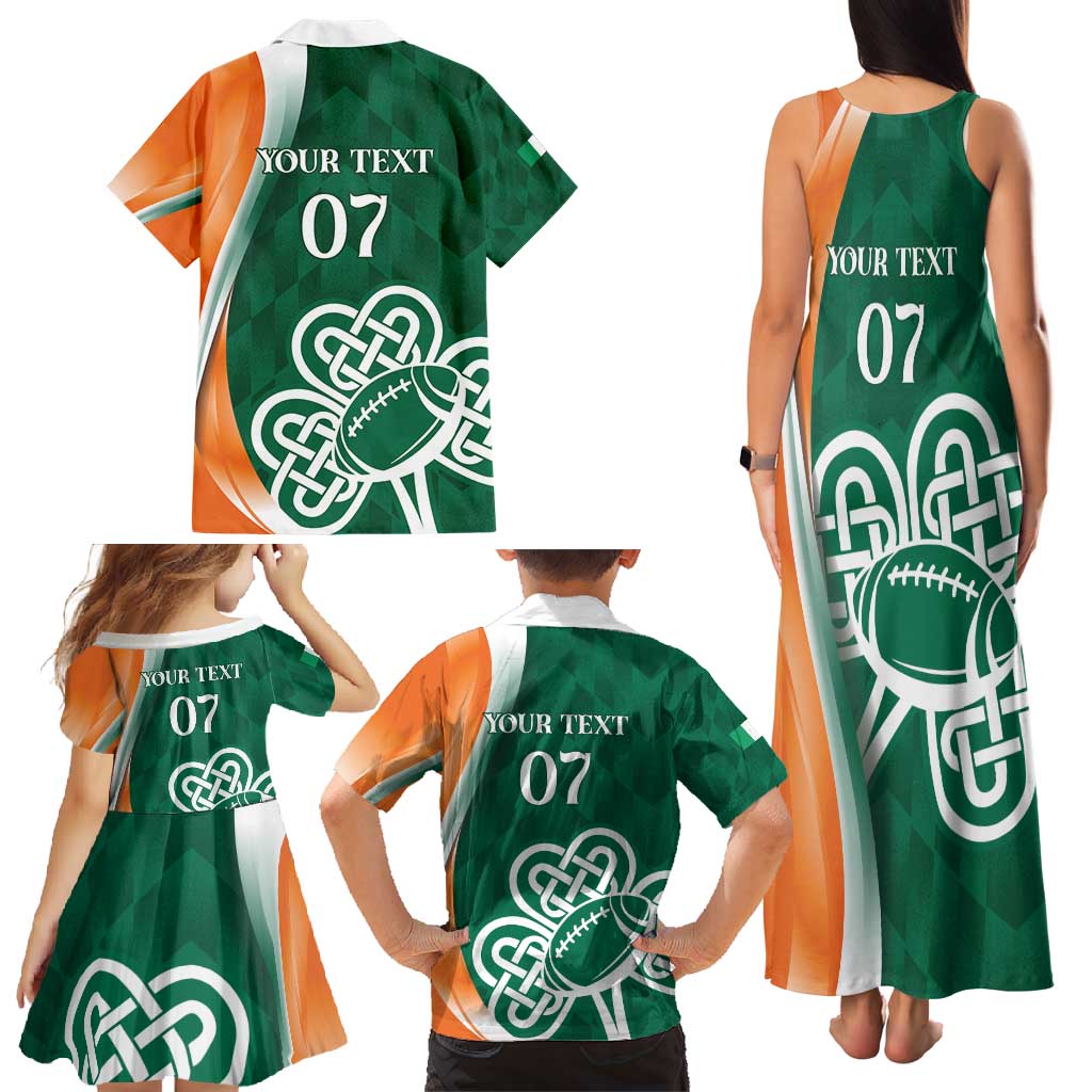 Éire Rugby Celtic Shamrock Family Matching Tank Maxi Dress and Hawaiian Shirt Ireland's Call
