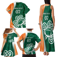 Éire Rugby Celtic Shamrock Family Matching Tank Maxi Dress and Hawaiian Shirt Ireland's Call