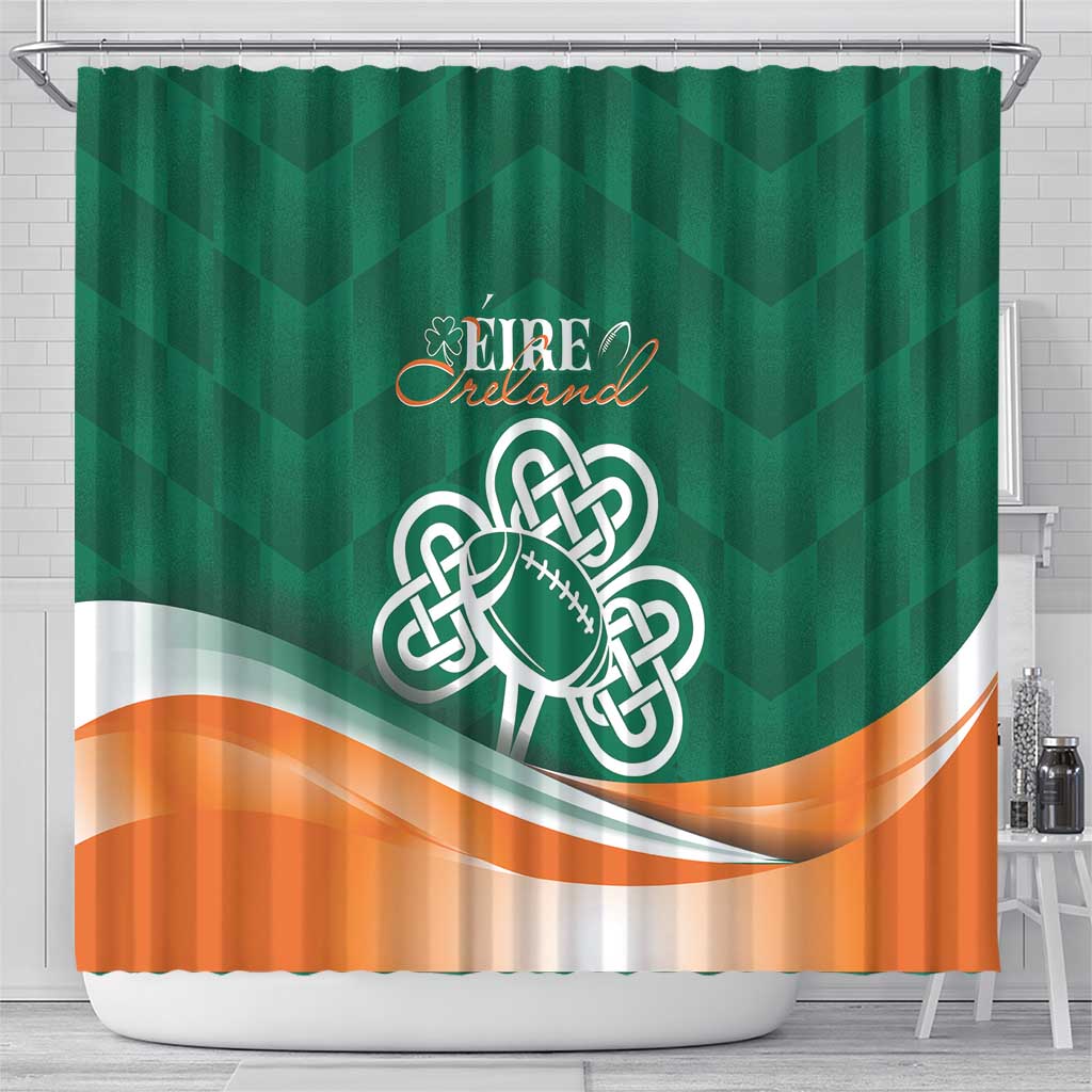 Éire Rugby Celtic Shamrock Shower Curtain Ireland's Call - Wonder Print Shop