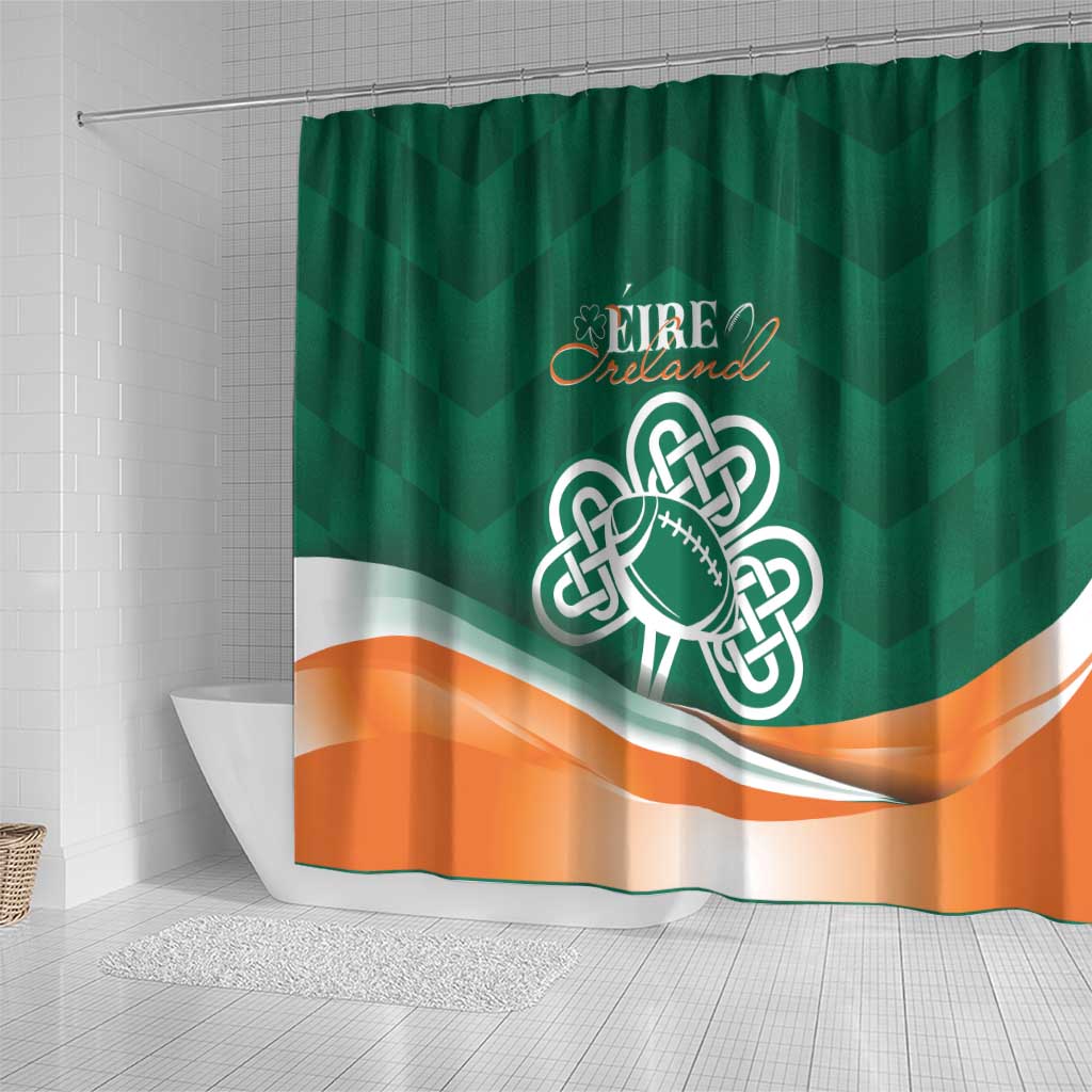 Éire Rugby Celtic Shamrock Shower Curtain Ireland's Call - Wonder Print Shop