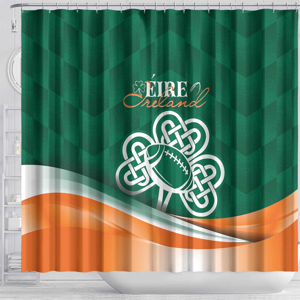 Éire Rugby Celtic Shamrock Shower Curtain Ireland's Call - Wonder Print Shop