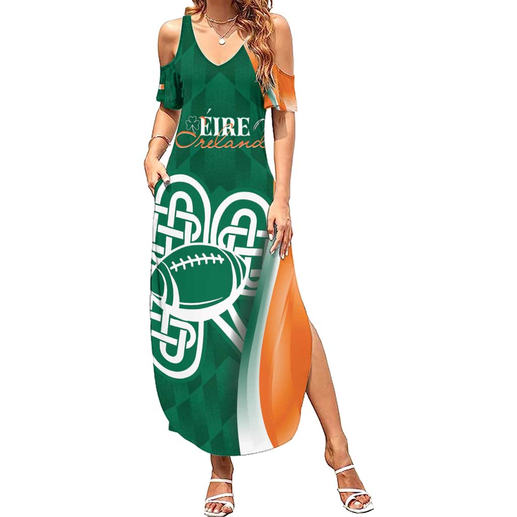 Éire Rugby Celtic Shamrock Summer Maxi Dress Ireland's Call - Wonder Print Shop