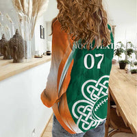 Éire Rugby Celtic Shamrock Women Casual Shirt Ireland's Call - Wonder Print Shop