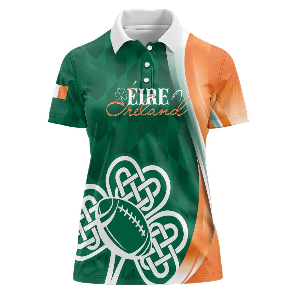 Éire Rugby Celtic Shamrock Women Polo Shirt Ireland's Call - Wonder Print Shop