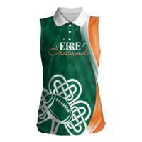 Éire Rugby Celtic Shamrock Women Sleeveless Polo Shirt Ireland's Call - Wonder Print Shop