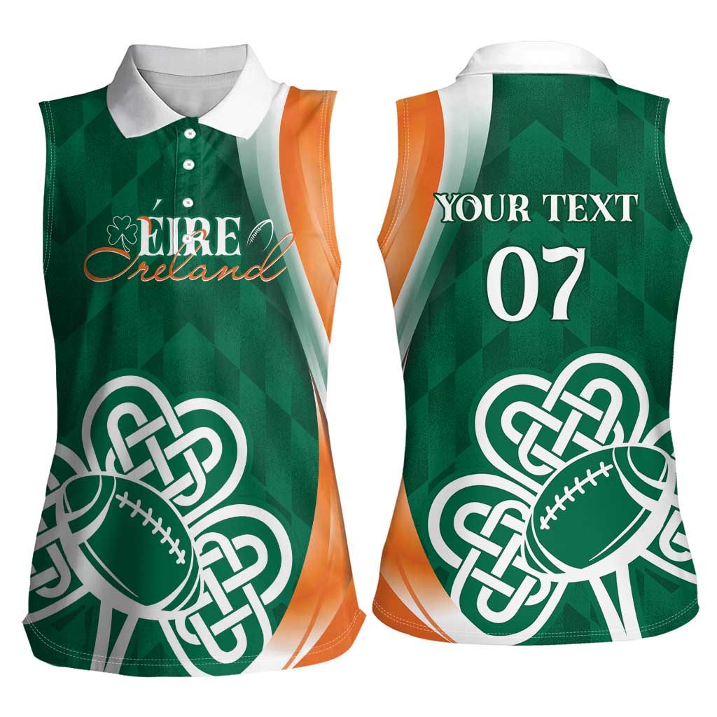 Éire Rugby Celtic Shamrock Women Sleeveless Polo Shirt Ireland's Call - Wonder Print Shop