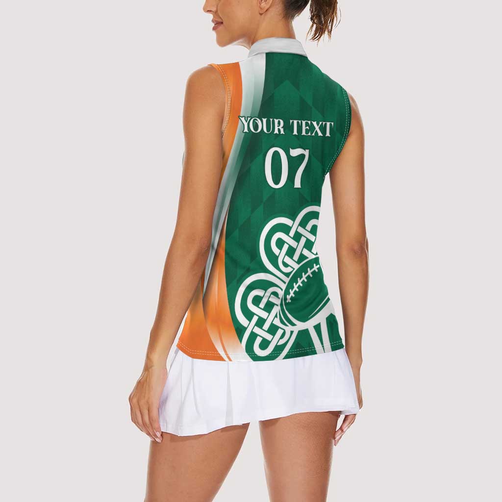 Éire Rugby Celtic Shamrock Women Sleeveless Polo Shirt Ireland's Call - Wonder Print Shop