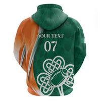 Éire Rugby Celtic Shamrock Zip Hoodie Ireland's Call - Wonder Print Shop