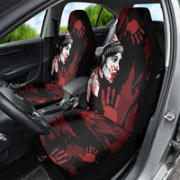 Native American MMIW Car Seat Cover Red Handprint Grunge Style