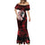 Native American MMIW Mermaid Dress Red Handprint Grunge Style