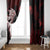 Native American MMIW Window Curtain Red Handprint Grunge Style