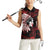 Native American MMIW Women Sleeveless Polo Shirt Red Handprint Grunge Style