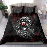 Native American MMIW Red Handprint Bedding Set Dreamcatcher