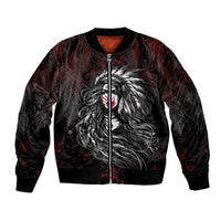 Native American MMIW Red Handprint Bomber Jacket Dreamcatcher