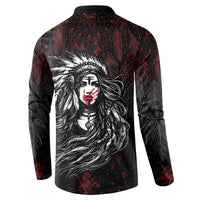 Native American MMIW Red Handprint Button Sweatshirt Dreamcatcher