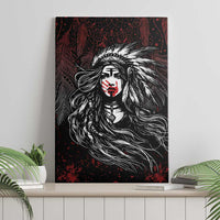 Native American MMIW Red Handprint Canvas Wall Art Dreamcatcher