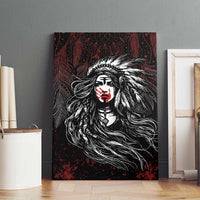 Native American MMIW Red Handprint Canvas Wall Art Dreamcatcher
