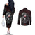 Native American MMIW Red Handprint Couples Matching Off The Shoulder Long Sleeve Dress and Long Sleeve Button Shirt Dreamcatcher