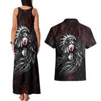 Native American MMIW Red Handprint Couples Matching Tank Maxi Dress and Hawaiian Shirt Dreamcatcher
