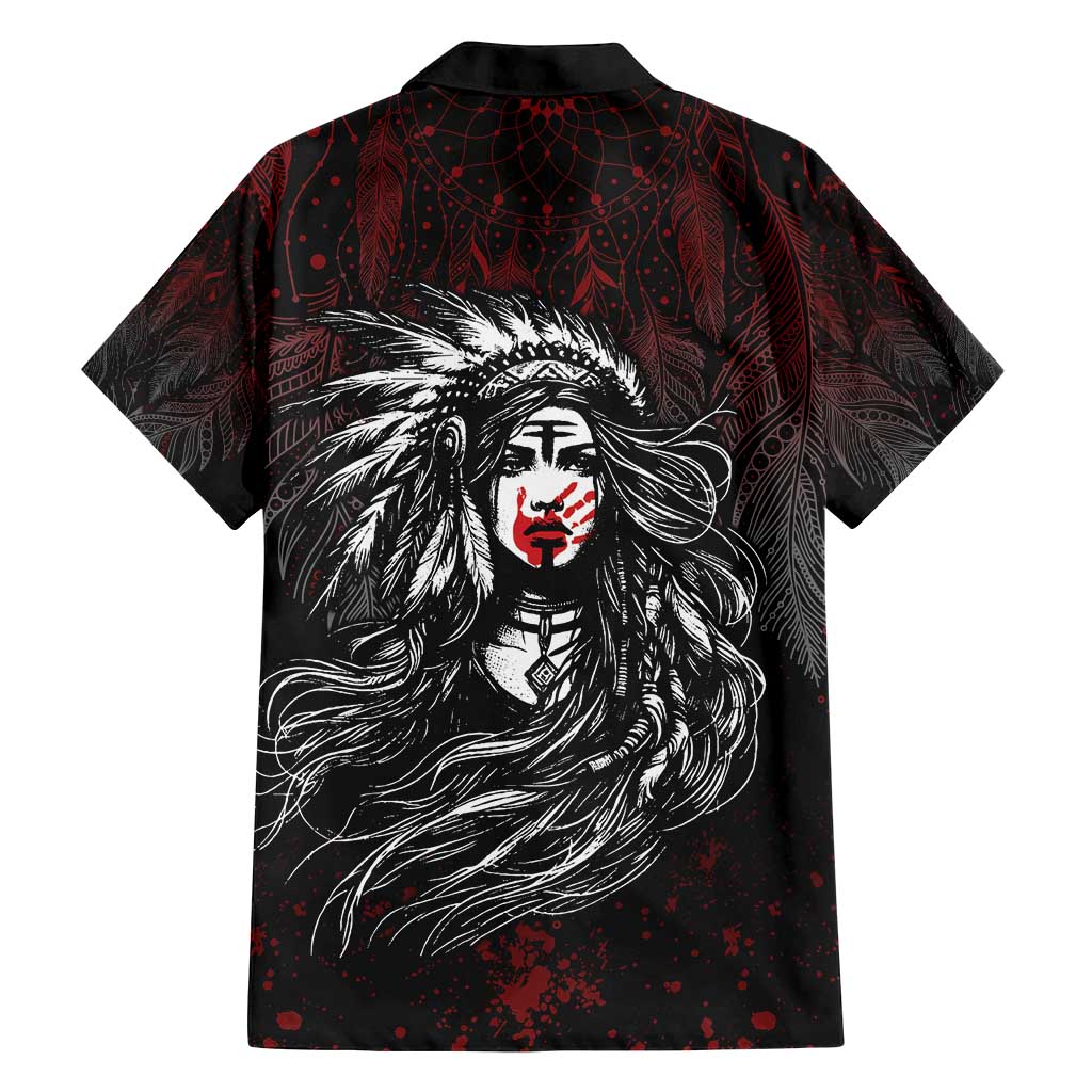 Native American MMIW Red Handprint Family Matching Long Sleeve Bodycon Dress and Hawaiian Shirt Dreamcatcher