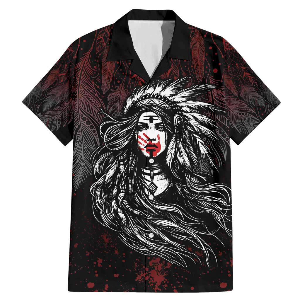 Native American MMIW Red Handprint Family Matching Mermaid Dress and Hawaiian Shirt Dreamcatcher
