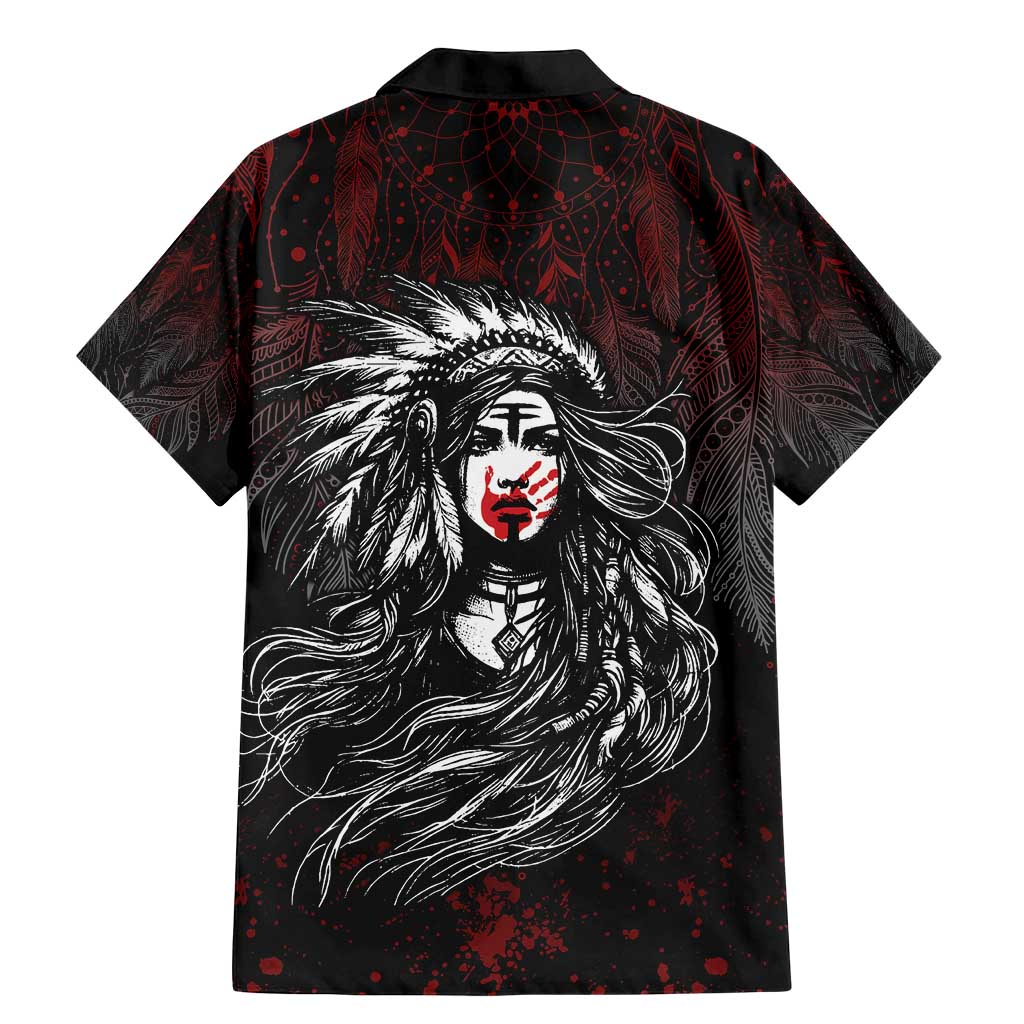 Native American MMIW Red Handprint Family Matching Mermaid Dress and Hawaiian Shirt Dreamcatcher