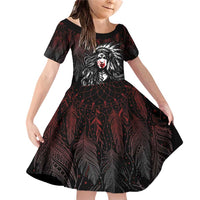 Native American MMIW Red Handprint Family Matching Off Shoulder Short Dress and Hawaiian Shirt Dreamcatcher