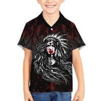 Native American MMIW Red Handprint Family Matching Summer Maxi Dress and Hawaiian Shirt Dreamcatcher