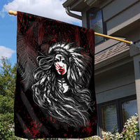 Native American MMIW Red Handprint Garden Flag Dreamcatcher