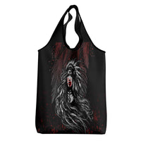 Native American MMIW Red Handprint Grocery Bag Dreamcatcher