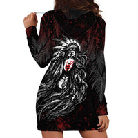 Native American MMIW Red Handprint Hoodie Dress Dreamcatcher