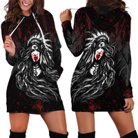 Native American MMIW Red Handprint Hoodie Dress Dreamcatcher
