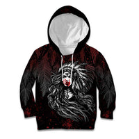Native American MMIW Red Handprint Kid Hoodie Dreamcatcher
