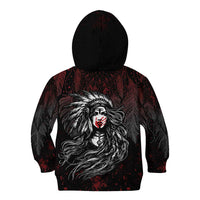 Native American MMIW Red Handprint Kid Hoodie Dreamcatcher