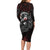 Native American MMIW Red Handprint Long Sleeve Bodycon Dress Dreamcatcher