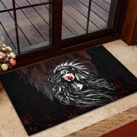 Native American MMIW Red Handprint Rubber Doormat Dreamcatcher