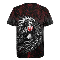 Native American MMIW Red Handprint Rugby Jersey Dreamcatcher