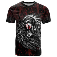 Native American MMIW Red Handprint T Shirt Dreamcatcher