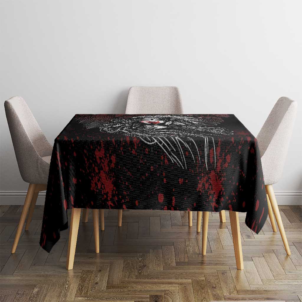 Native American MMIW Red Handprint Tablecloth Dreamcatcher