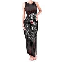Native American MMIW Red Handprint Tank Maxi Dress Dreamcatcher